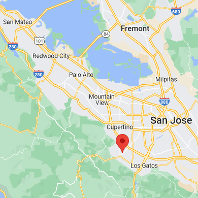 Map showing the Silicon Valley office